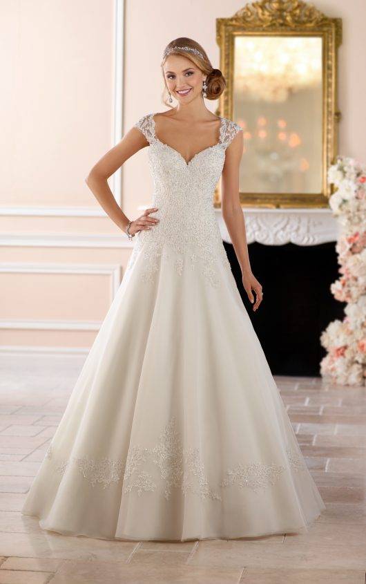 Wedding Dresses for Pear Shaped Brides  Wedding dresses lace, A-line wedding  dress, Aline wedding dress